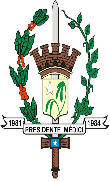 Brasão da cidade de Presidente Medici - RO