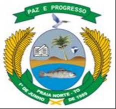 Brasão da cidade de Praia Norte - TO